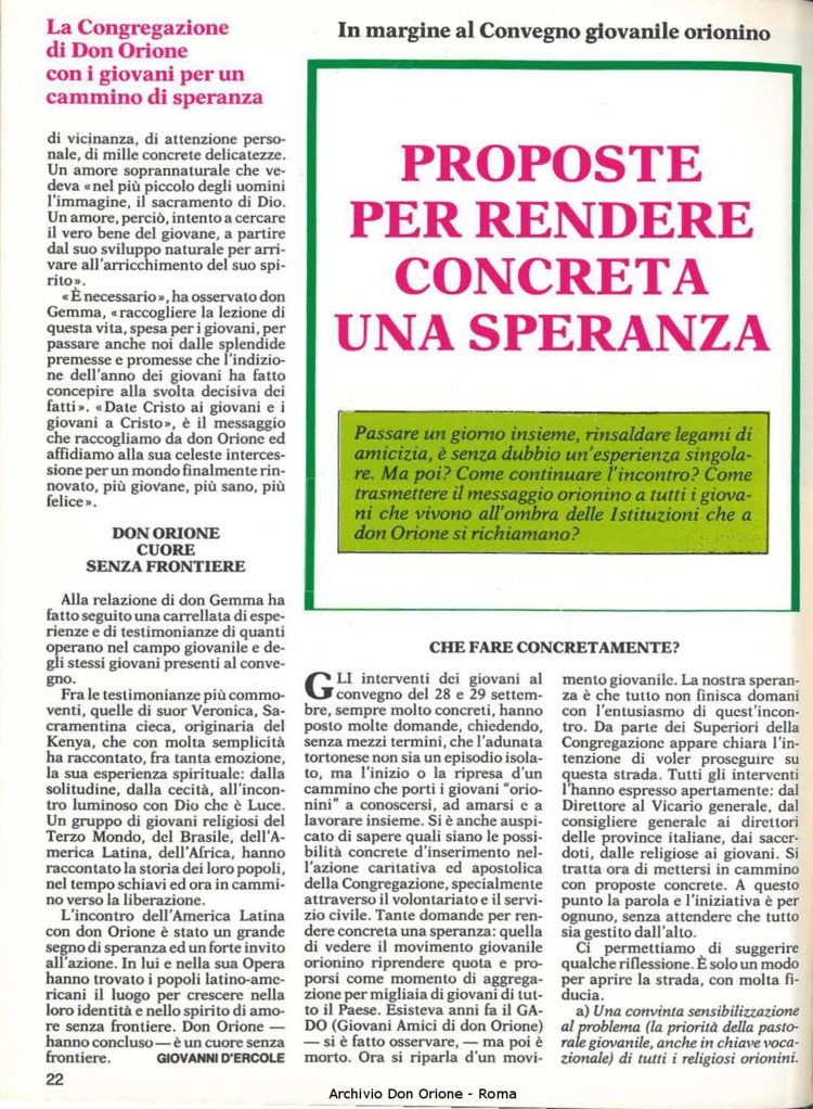 Don Orione, 80, 09, 01-11-1985, pagina 22