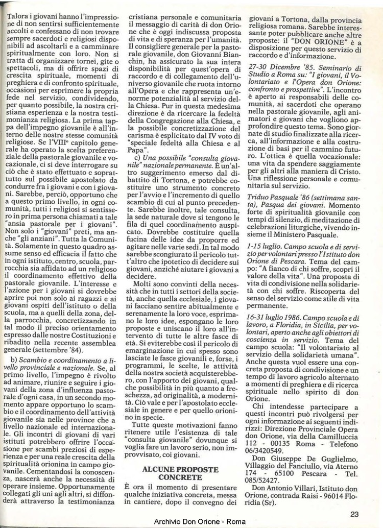 Don Orione, 80, 09, 01-11-1985, pagina 23