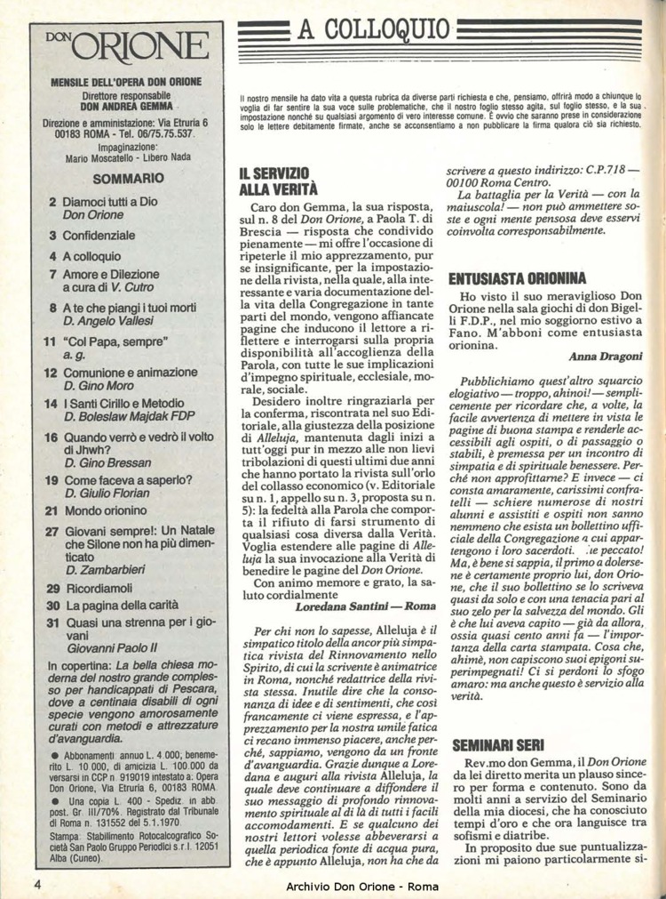 Don Orione, 80, 10, 01-12-1985, pagina 4