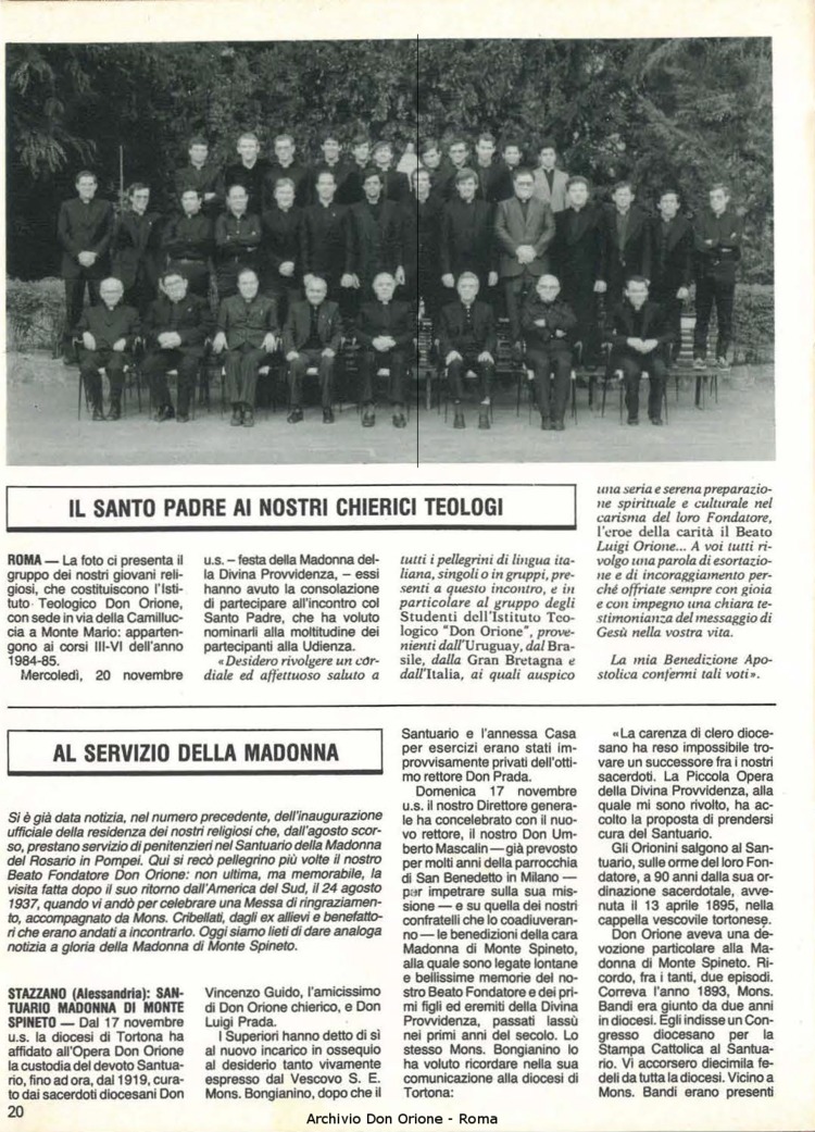 Don Orione, 81, 01, 01-01-1986, pagina 20