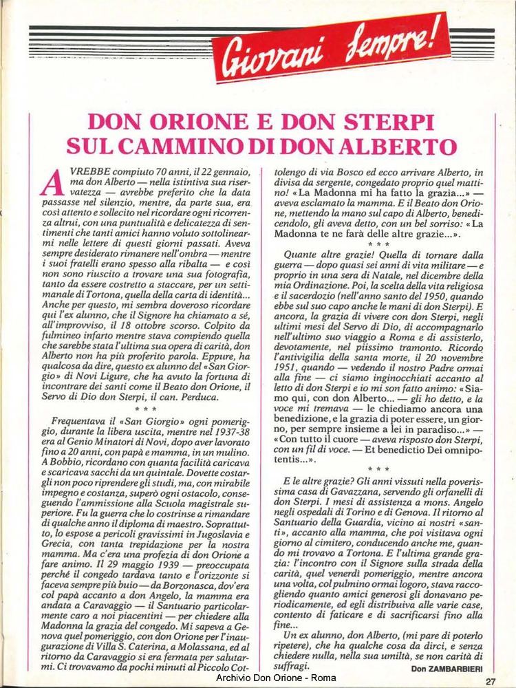 Don Orione, 81, 01, 01-01-1986, pagina 27