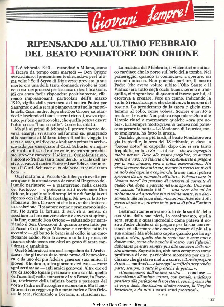 Don Orione, 81, 02, 01-02-1986, pagina 27