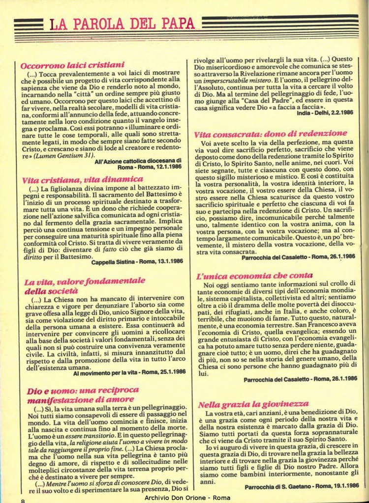 Don Orione, 81, 03, 01-03-1986, pagina 8