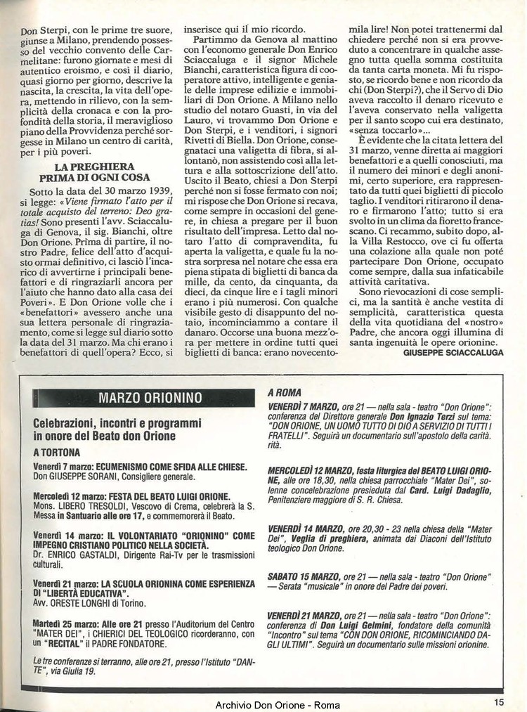 Don Orione, 81, 03, 01-03-1986, pagina 15
