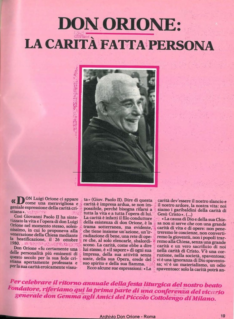 Don Orione, 81, 03, 01-03-1986, pagina 19