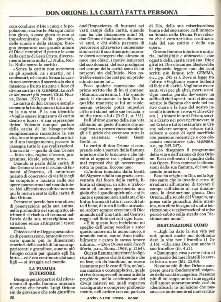 Don Orione, 81, 03, 01-03-1986, pagina 20