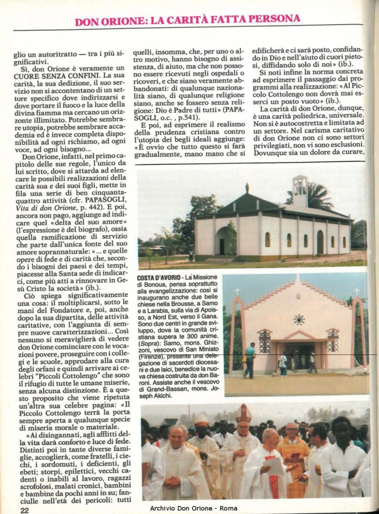 Don Orione, 81, 03, 01-03-1986, pagina 22