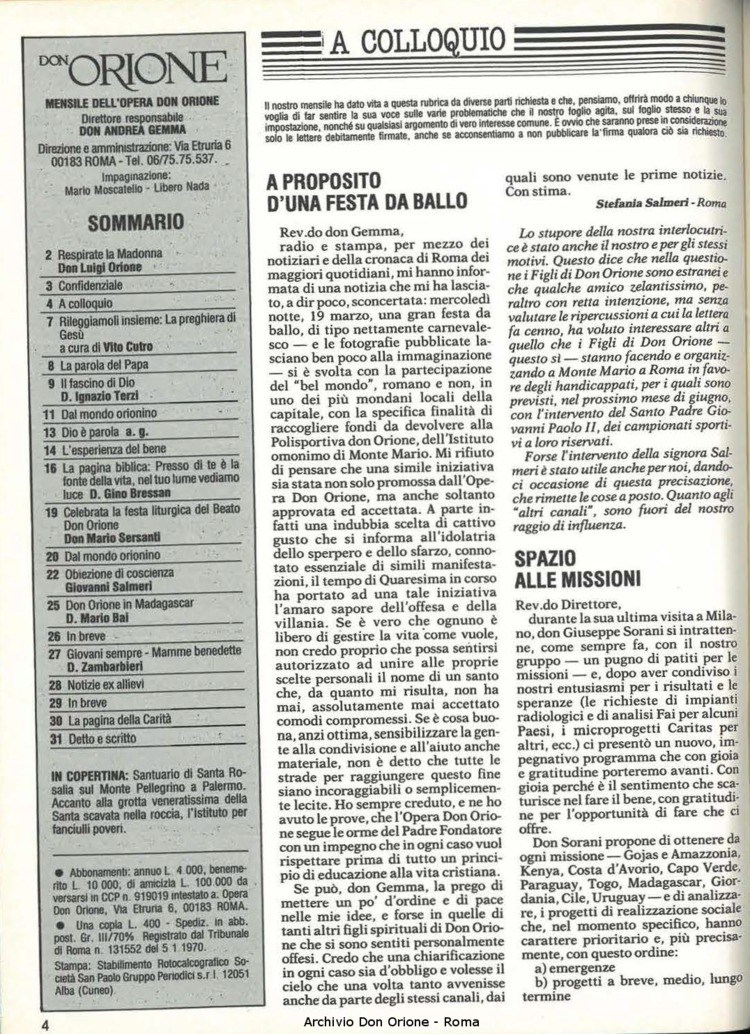 Don Orione, 81, 05, 01-05-1986, pagina 4