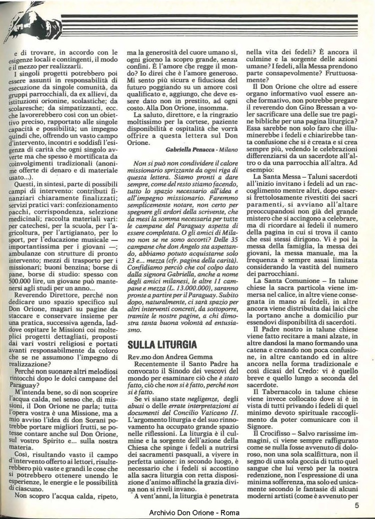Don Orione, 81, 05, 01-05-1986, pagina 5