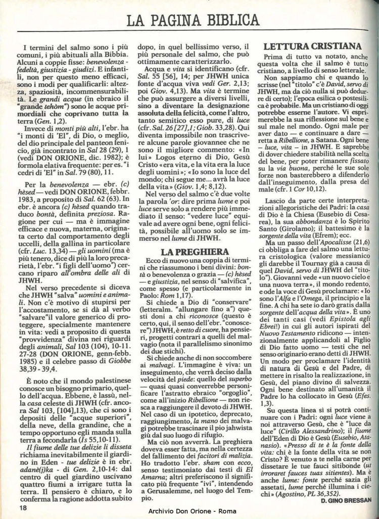 Don Orione, 81, 05, 01-05-1986, pagina 18