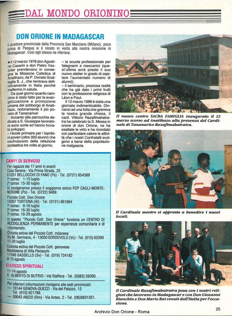 Don Orione, 81, 05, 01-05-1986, pagina 25
