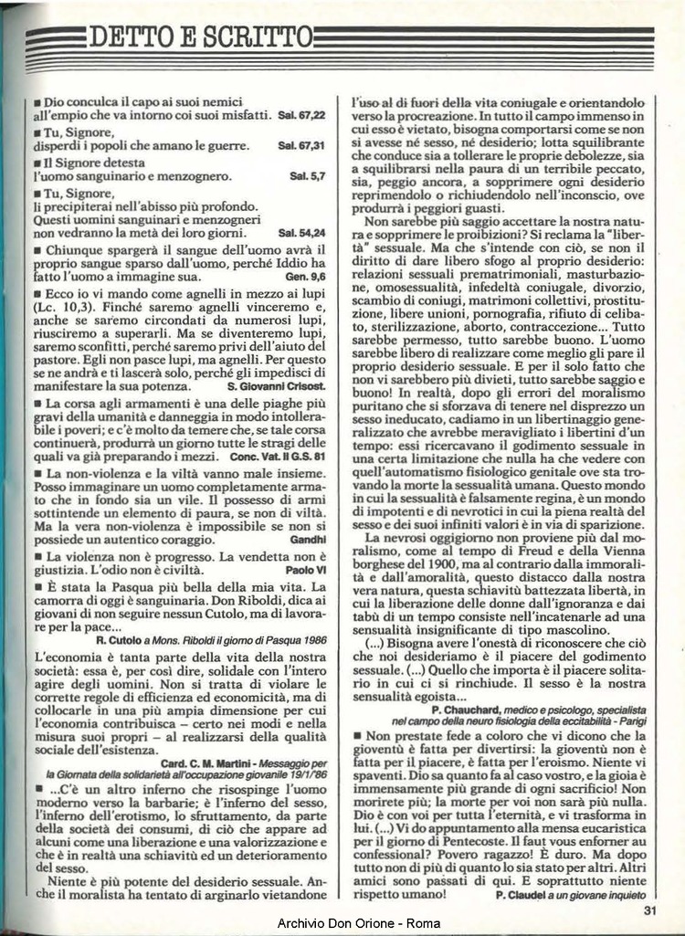 Don Orione, 81, 05, 01-05-1986, pagina 31