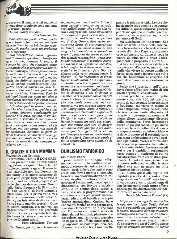 Don Orione, 81, 06, 01-06-1986, pagina 5