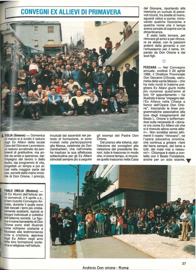 Don Orione, 81, 06, 01-06-1986, pagina 27