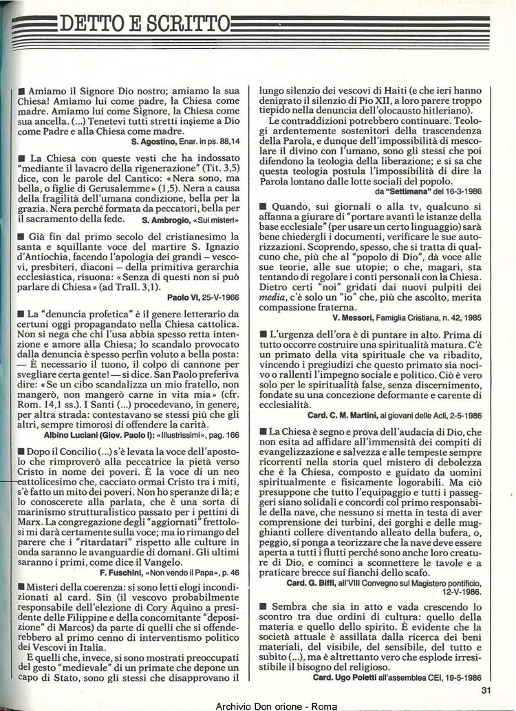 Don Orione, 81, 06, 01-06-1986, pagina 31
