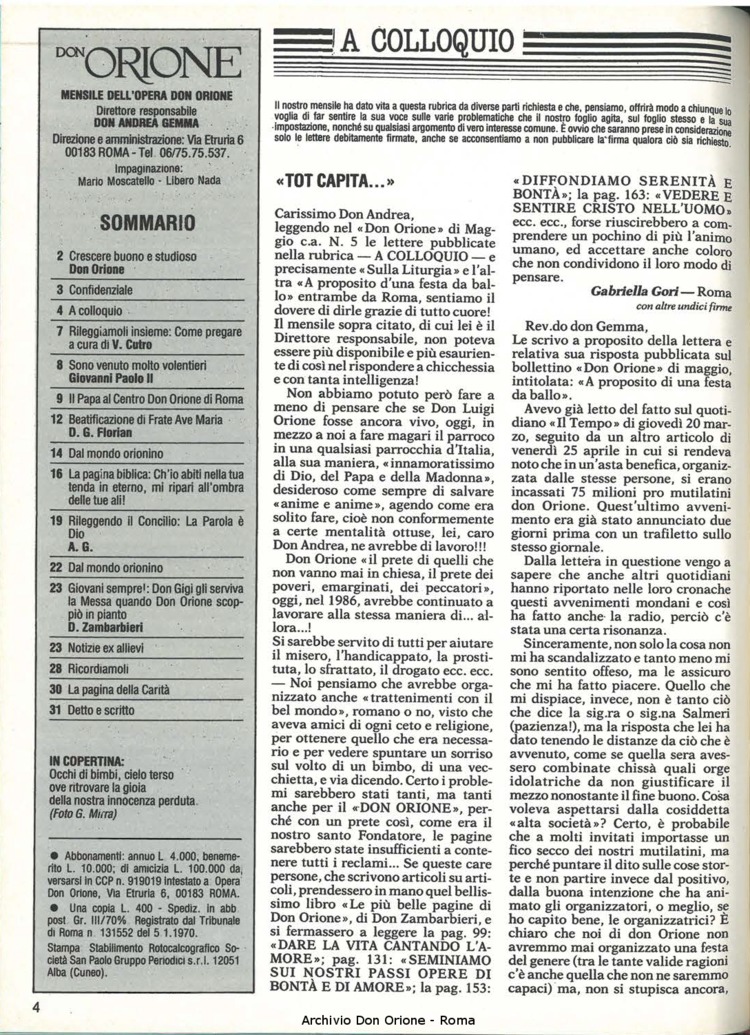 Don Orione, 81, 07, 01-07-1986, pagina 4