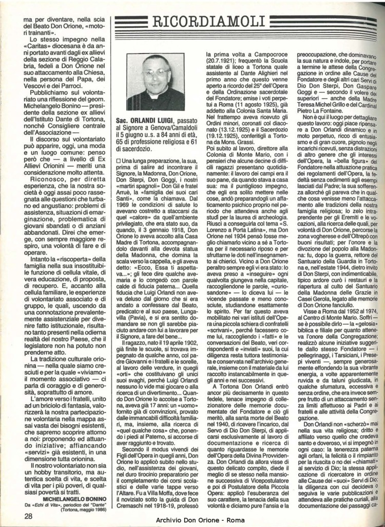 Don Orione, 81, 07, 01-07-1986, pagina 28