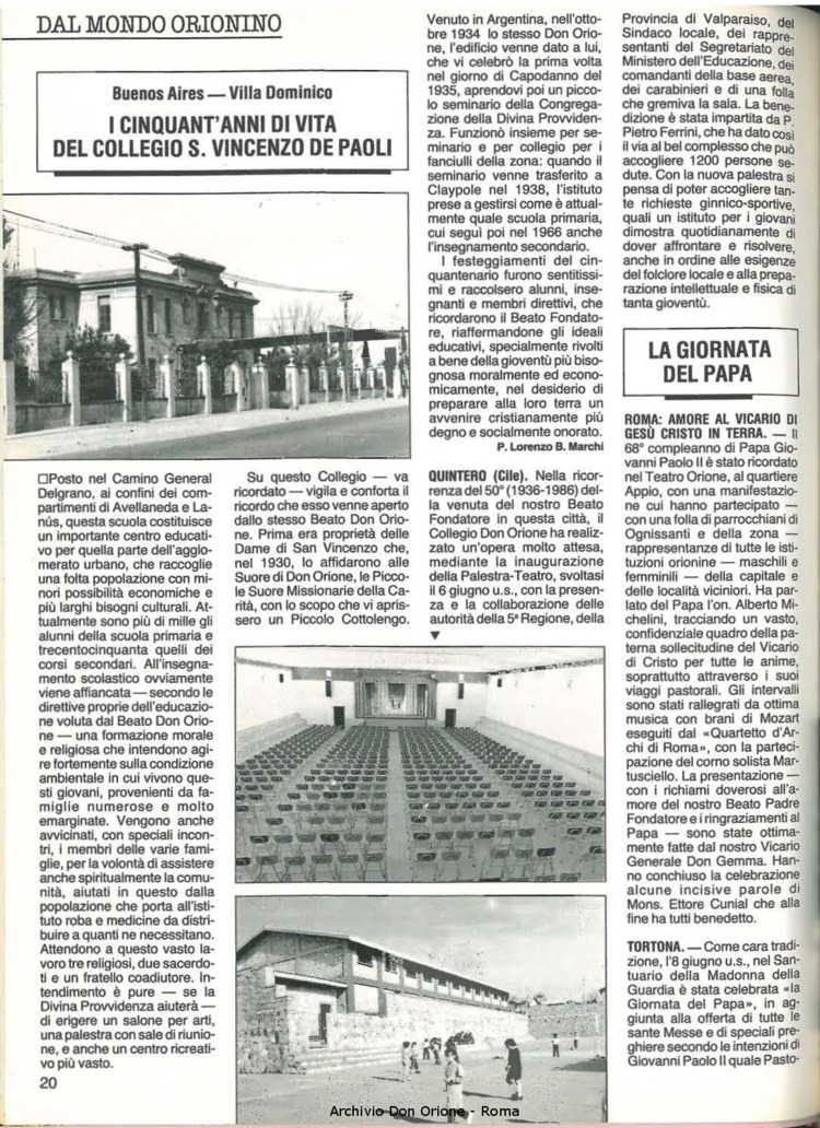 Don Orione, 81, 08, 01-10-1986, pagina 20