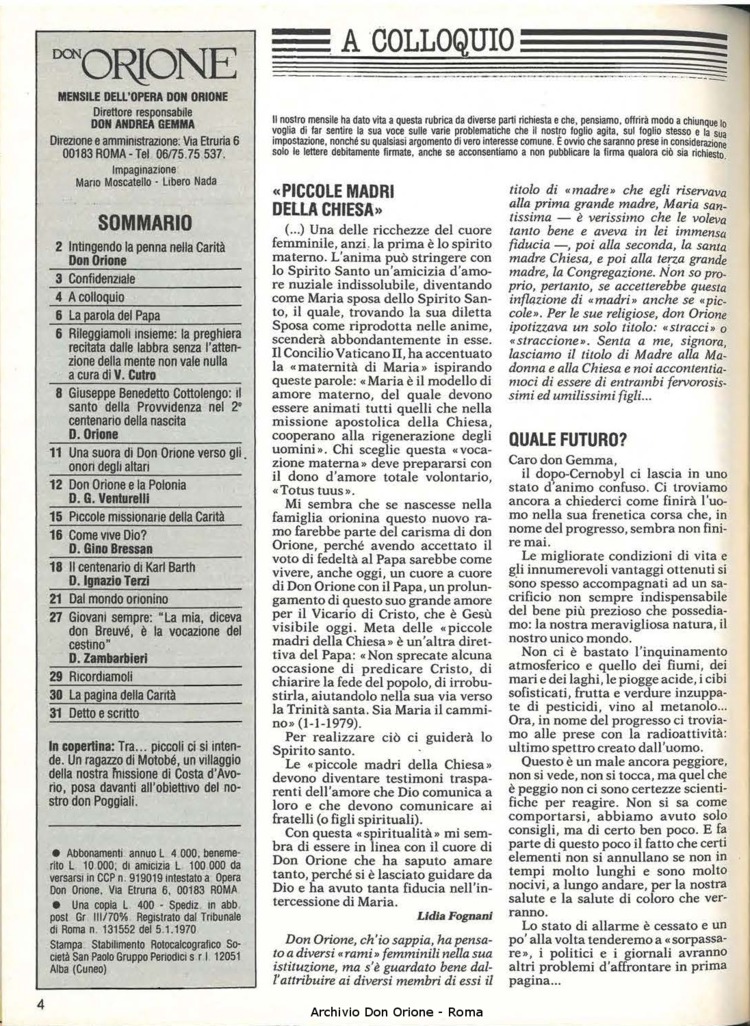 Don Orione, 81, 09, 01-11-1986, pagina 4