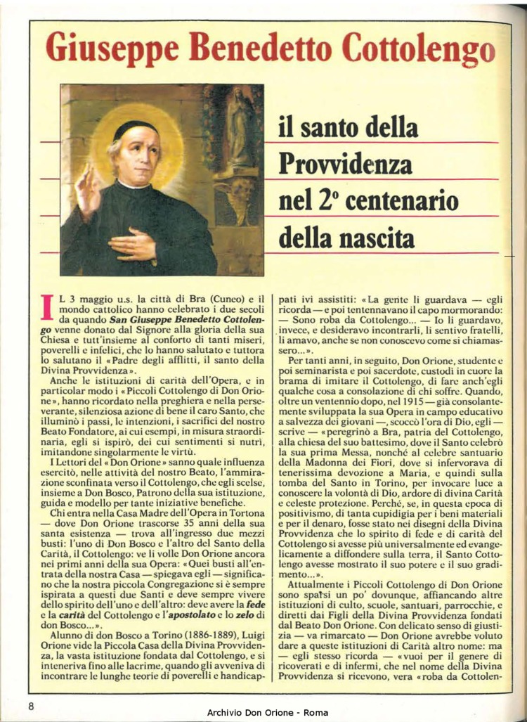 Don Orione, 81, 09, 01-11-1986, pagina 8