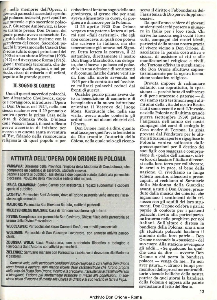 Don Orione, 81, 09, 01-11-1986, pagina 13