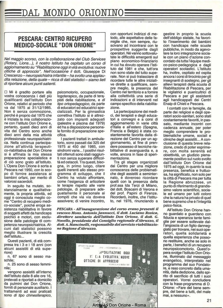 Don Orione, 81, 09, 01-11-1986, pagina 21