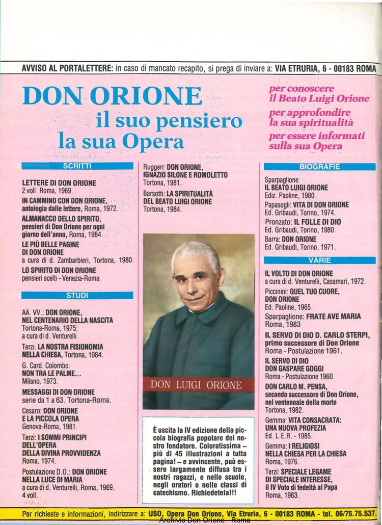 Don Orione, 81, 09, 01-11-1986, pagina 32