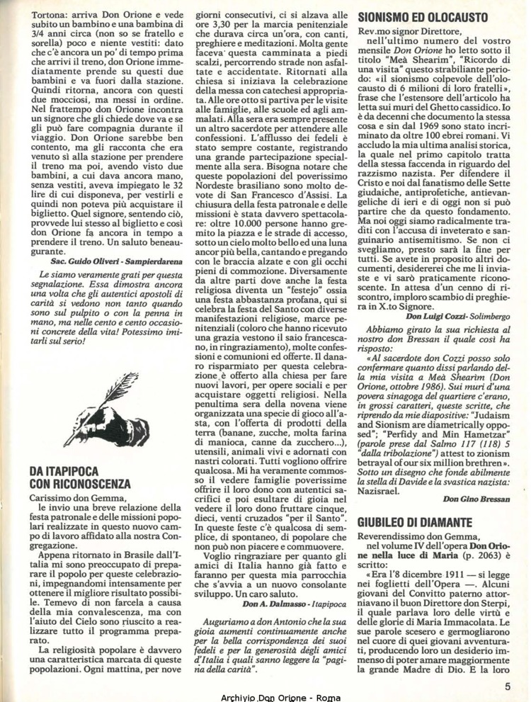 Don Orione, 81, 10, 01-12-1986, pagina 5