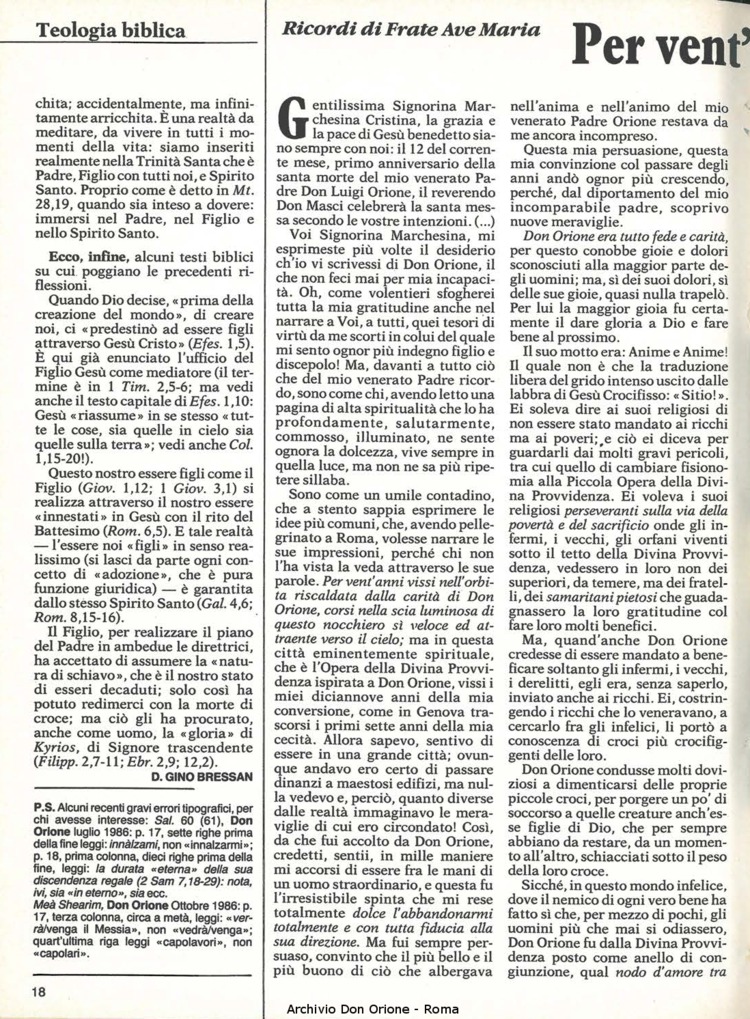 Don Orione, 81, 10, 01-12-1986, pagina 18