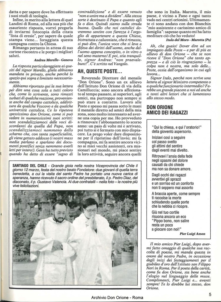 Don Orione, 82, 05, 01-05-1987, pagina 5