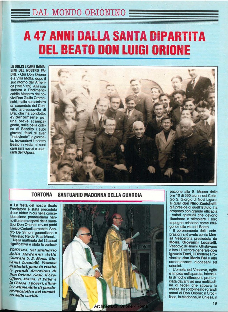 Don Orione, 82, 05, 01-05-1987, pagina 19