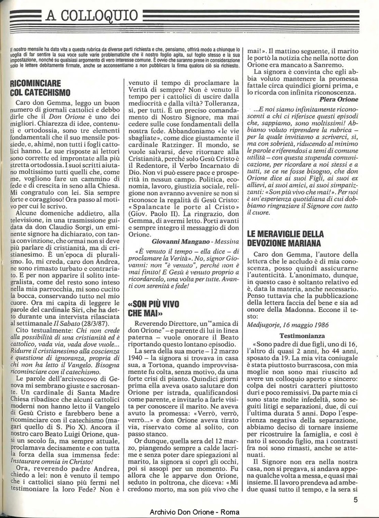 Don Orione, 82, 08, 01-10-1987, pagina 5