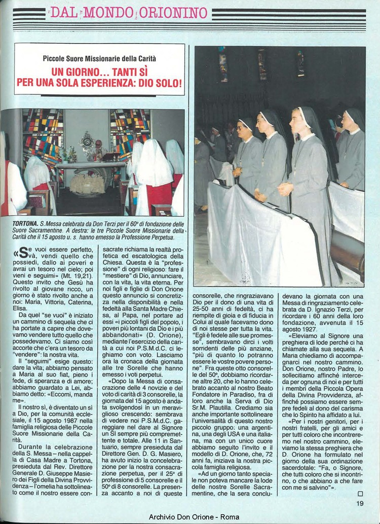 Don Orione, 82, 08, 01-10-1987, pagina 19