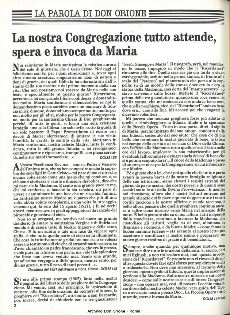 Don Orione, 82, 09, 01-11-1987, pagina 2