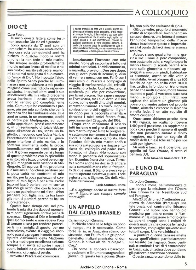 Don Orione, 82, 10, 01-12-1987, pagina 5