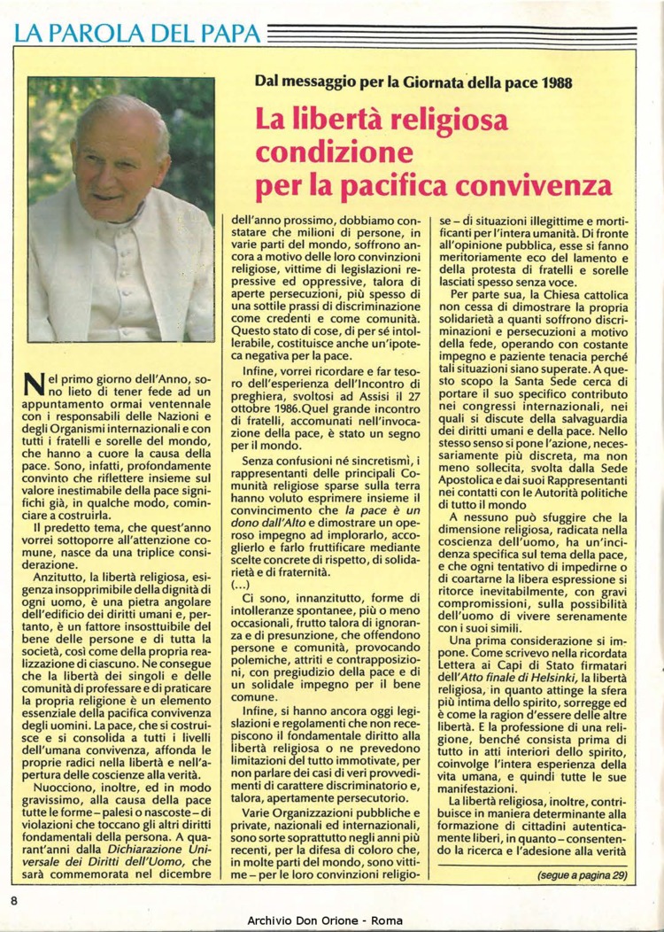 Don Orione, 83, 01, 01-01-1988, pagina 8