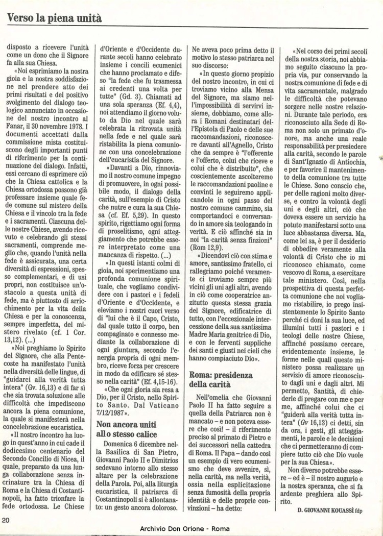 Don Orione, 83, 01, 01-01-1988, pagina 20