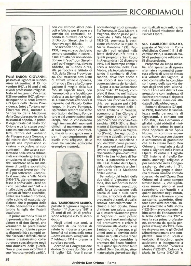 Don Orione, 83, 01, 01-01-1988, pagina 28