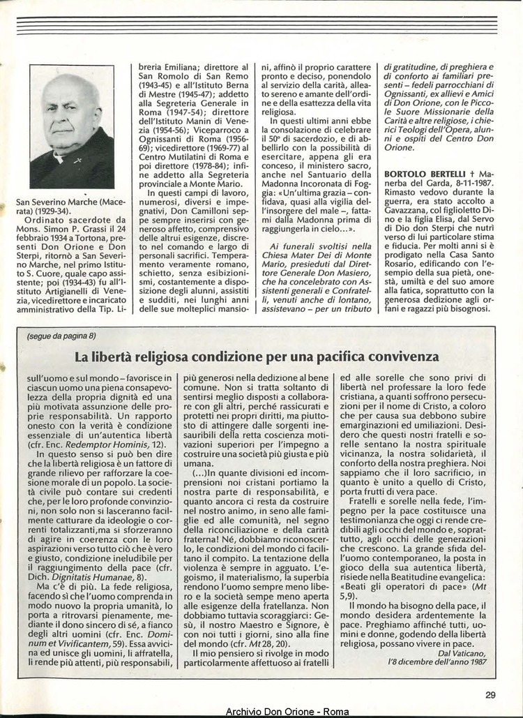 Don Orione, 83, 01, 01-01-1988, pagina 29