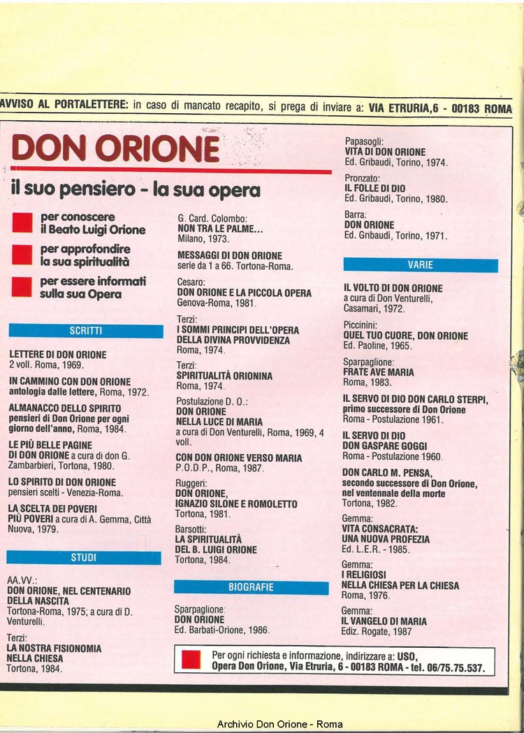 Don Orione, 83, 01, 01-01-1988, pagina 32