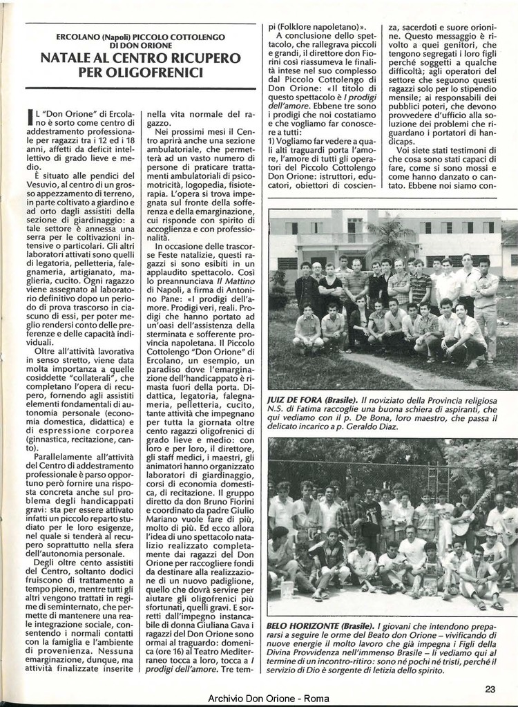 Don Orione, 83, 02, 01-02-1988, pagina 23