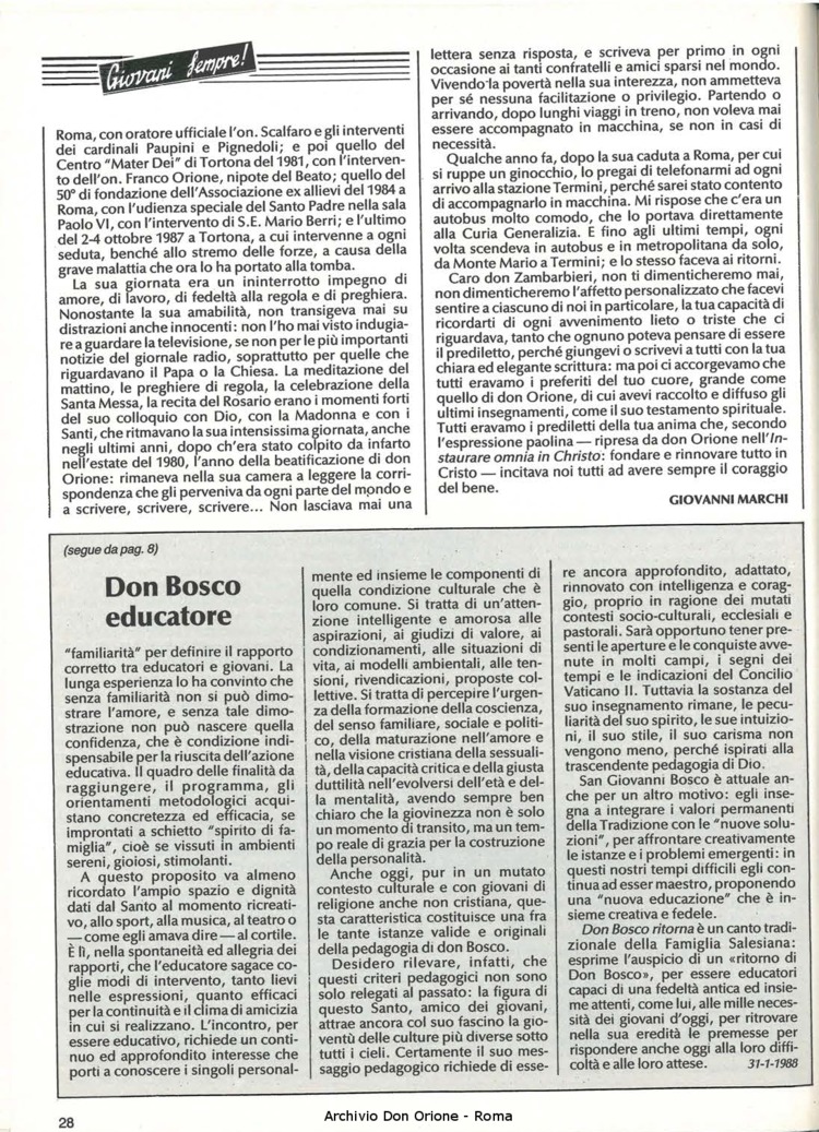Don Orione, 83, 03, 01-03-1988, pagina 28