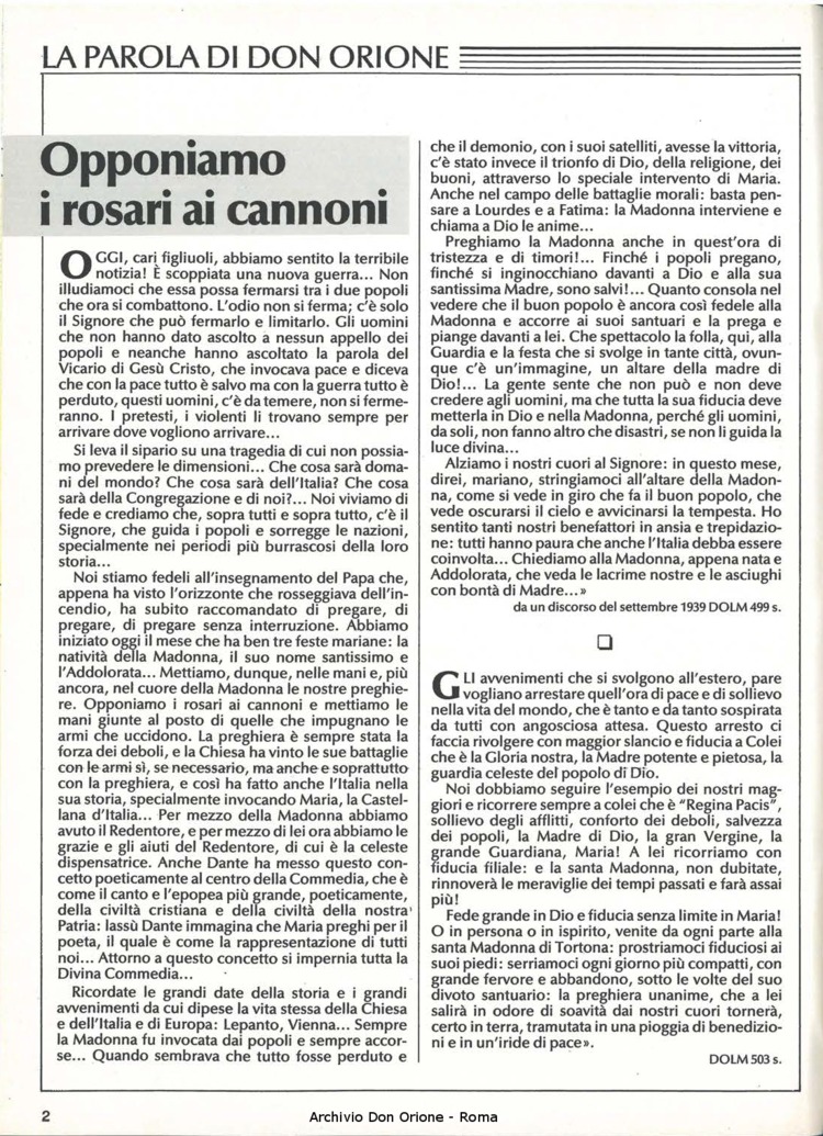 Don Orione, 83, 05, 01-05-1988, pagina 2