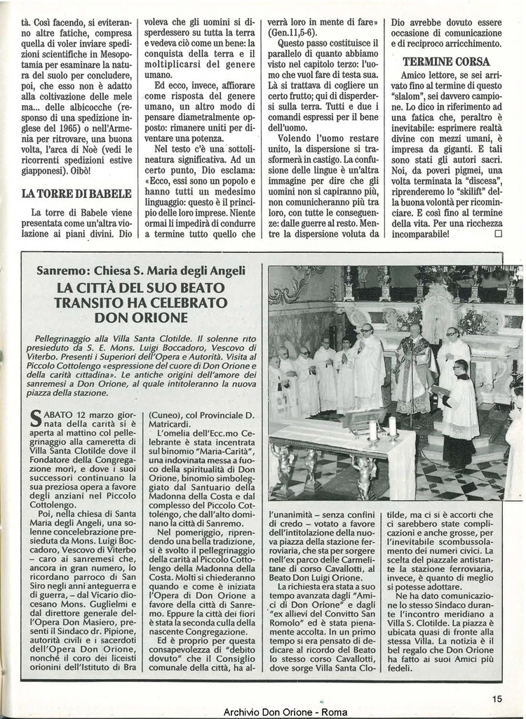Don Orione, 83, 05, 01-05-1988, pagina 15