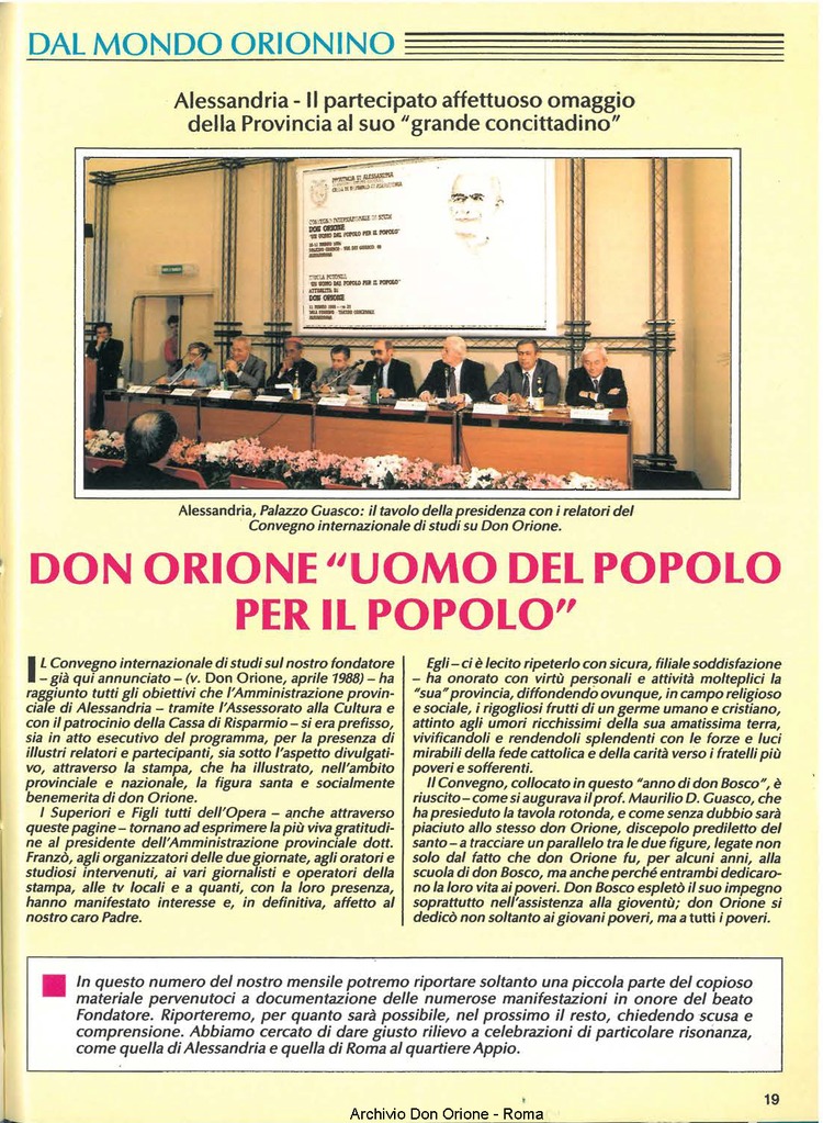 Don Orione, 83, 05, 01-05-1988, pagina 19