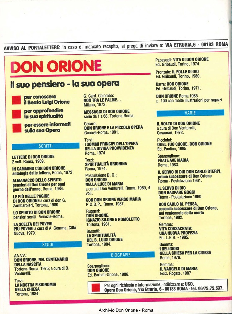Don Orione, 83, 05, 01-05-1988, pagina 32