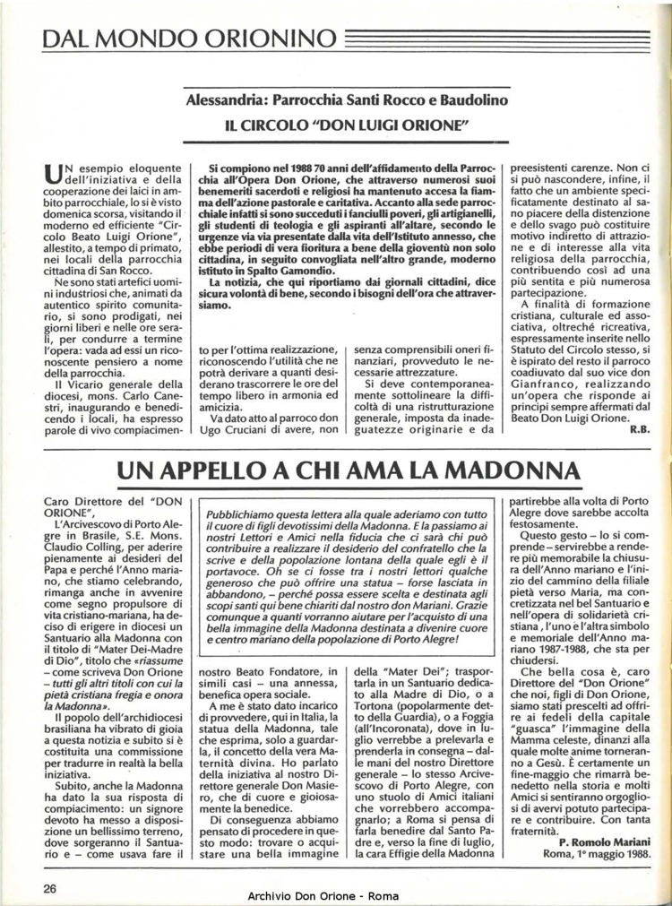 Don Orione, 83, 06, 01-06-1988, pagina 26