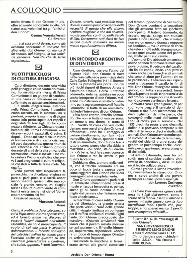 Don Orione, 83, 07, 01-07-1988, pagina 6