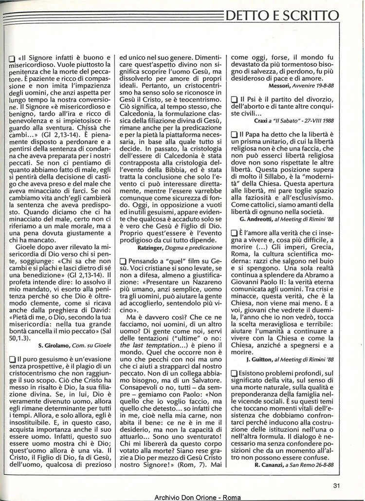 Don Orione, 83, 08, 01-10-1988, pagina 31