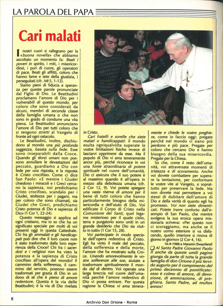 Don Orione, 83, 09, 01-11-1988, pagina 8